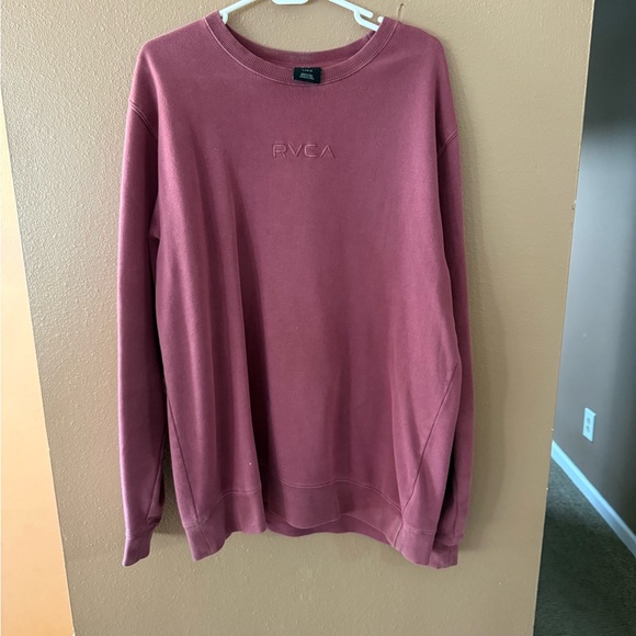 RVCA Men's Pink Crewneck - Sz L EUC - Picture 1 of 4